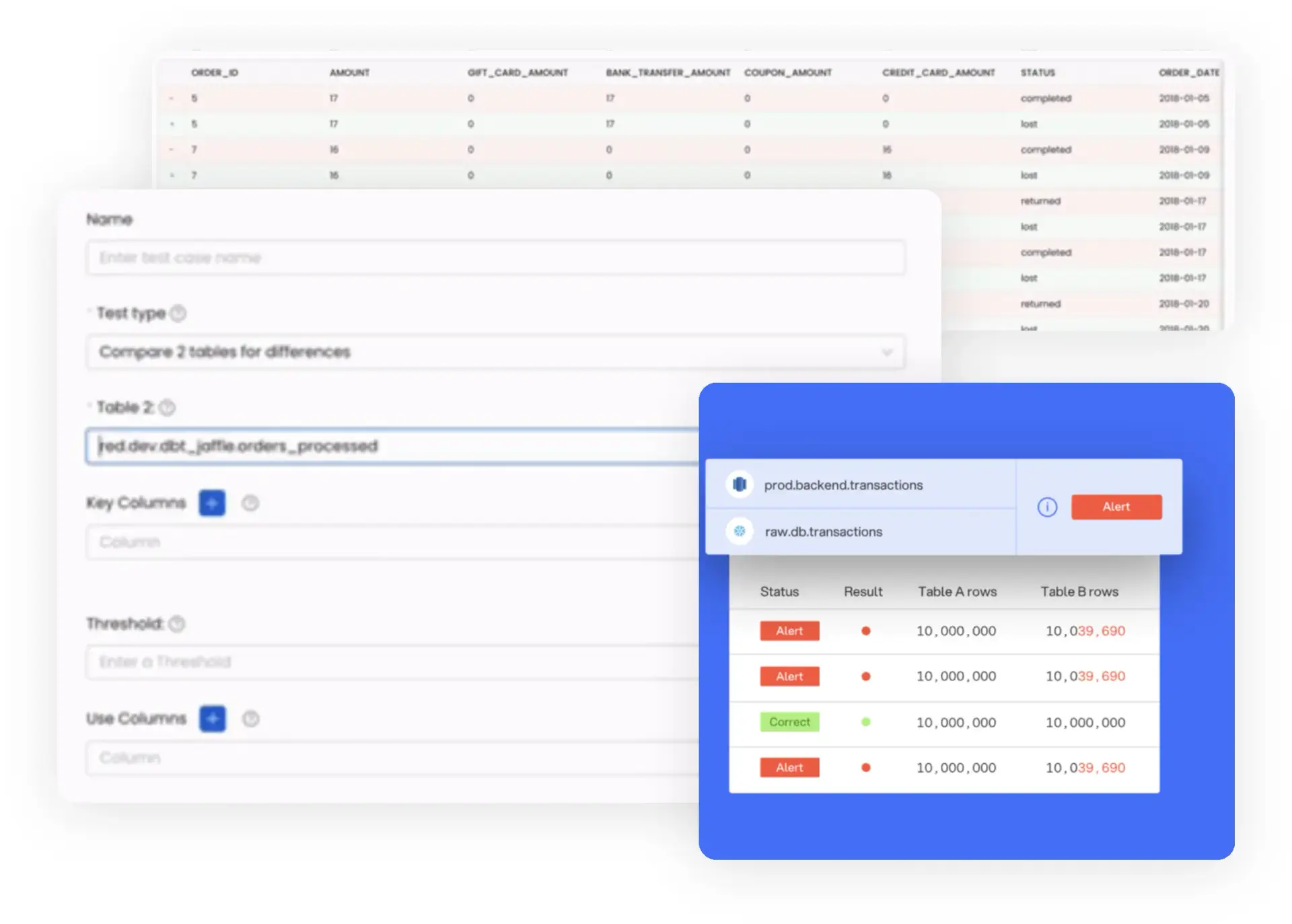 Data Diff Quality Tests