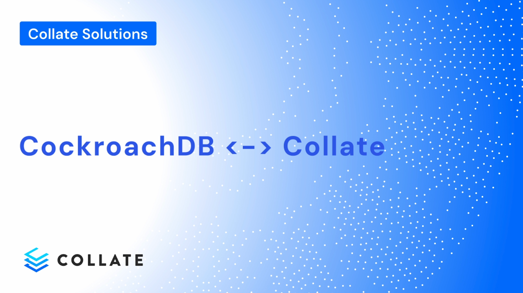 CockroachDB Meets Collate: Distributed SQL with Built-in Metadata Management