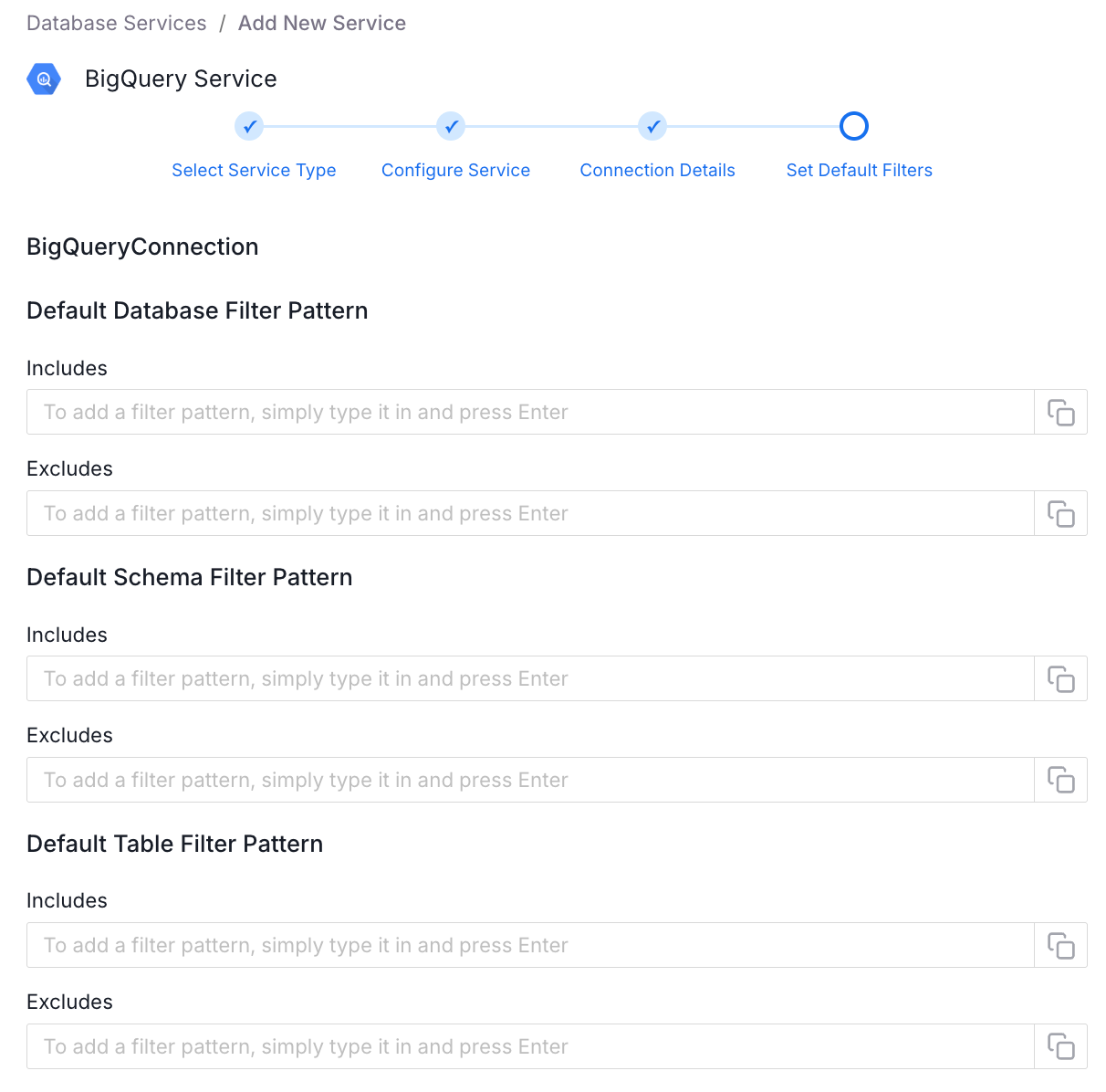 BigQuery Filters