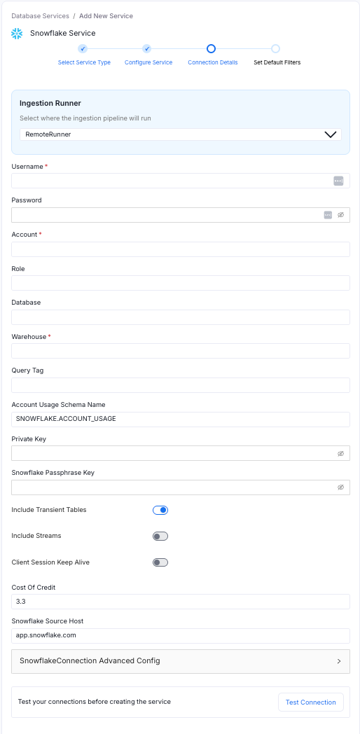 Redshift Connection Details